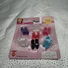 Vtg Mattel Barbie Little Extras Dressy Shoes 68715 (7 Pairs High Heeled) 1999