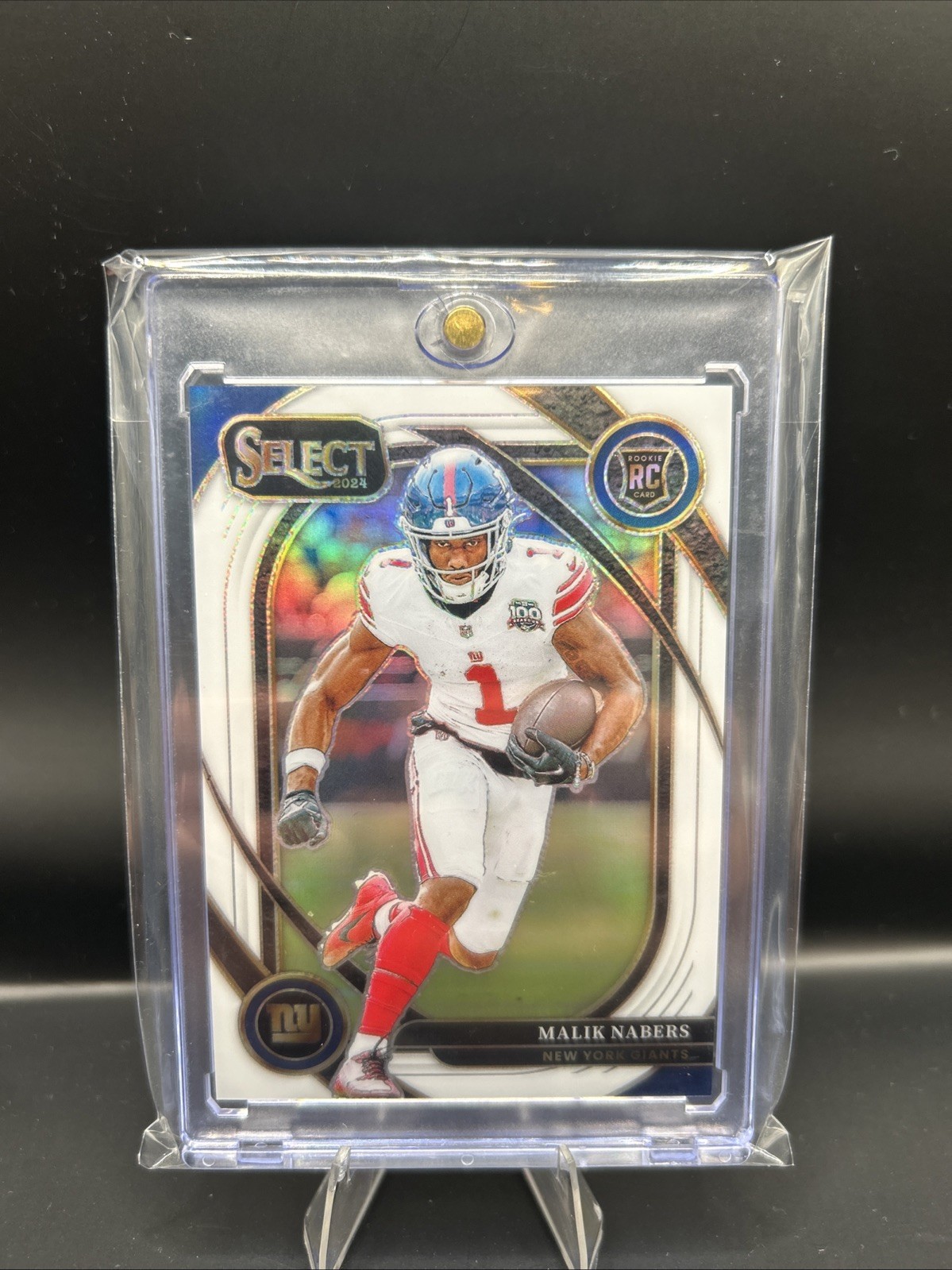 2024 Panini Select - Club Level Malik Nabers #220 White Prizm /35 (RC)