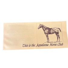 VTG 70s Appaloosa Horse Club Publication Orde...