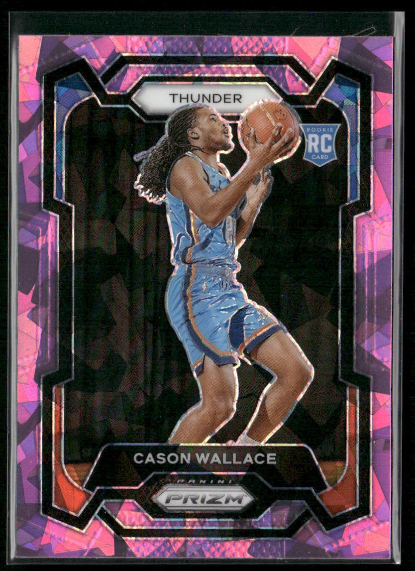 2023-24 Panini Prizm #139 Cason Wallace Prizms Pink Ice