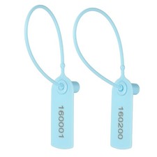 200pcs Plastic Tamper Seals, Security Seals Disposable Numbered Zip Ties, Blue