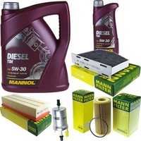 MANN-FILTER Inspektionspaket Mannol 6L Diesel Tdi 5W-30 FüR Vw Beetle 2.0 Tsi