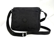 Kipling Sebastian Square Crossbody Black Nylon Purse Crossbody Bag - No Charm!