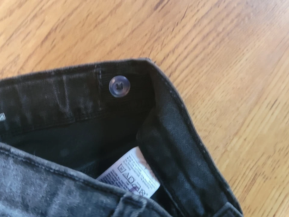 Leggings Rockstar antiguos azul marino negros cintura ajustable niñas talla 7 Foto 3 de 3