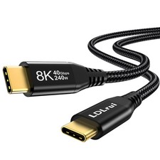 USB4 Cable USBC Monitor Display Cable 6FT 40Gbps 8K 60Hz Video 240W