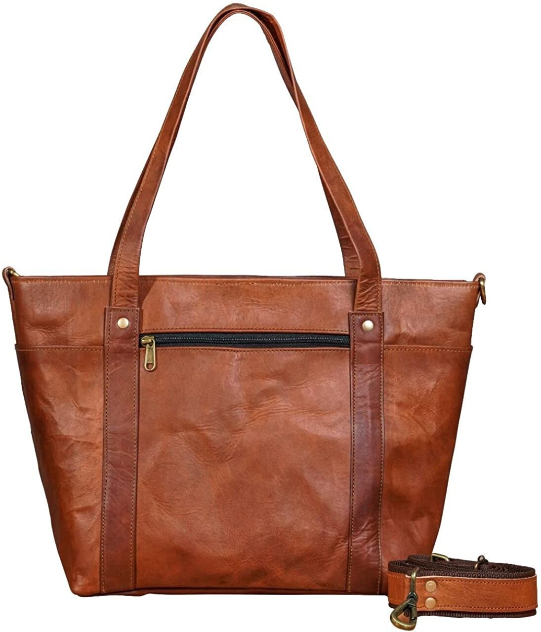 Mujer Cuero Genuino Negocios Bolso Asa Larga Diario Bolso & Shopper Bolso