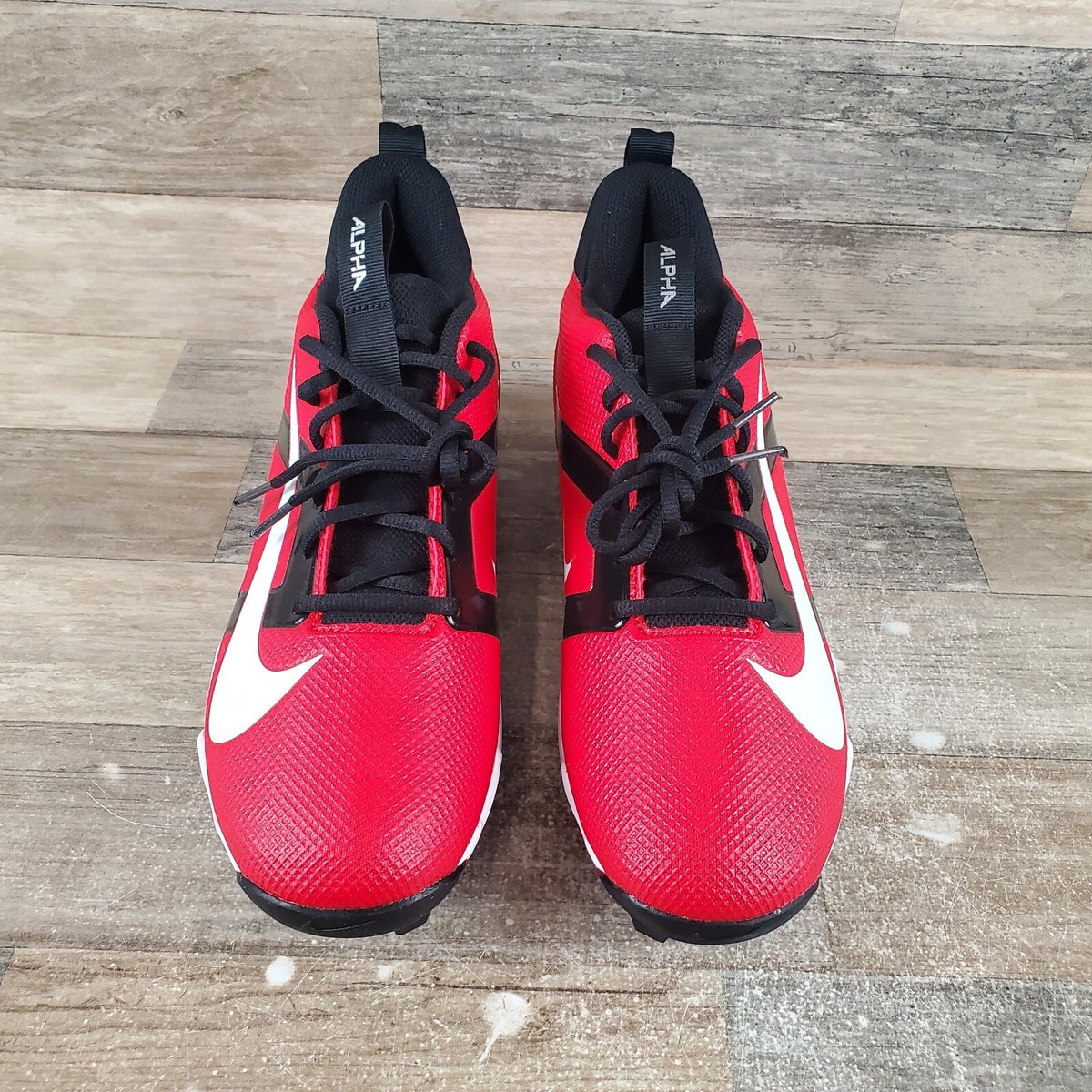 Nike Alpha Menace 4 Shark Football Cleats Sz 10 Red White  display picture 1