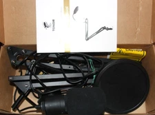 FIFINE Studio Condenser USB Computer Microphone & Tonor T-20 Boom Arm Kit