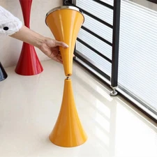 Floor Standing Ashtray with Lid Outside Patio Indoors Cigar Ash Bin Yellow Color