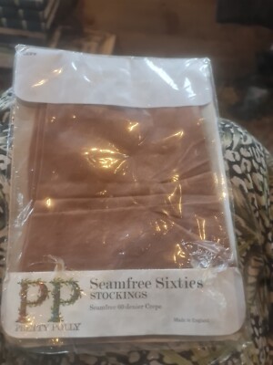 Vintage Pretty Polly Seamfree Sixties Kreppstrümpfe