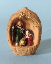 Natività Presepe In Resina Capanna Noce 7cm Decoro Natale