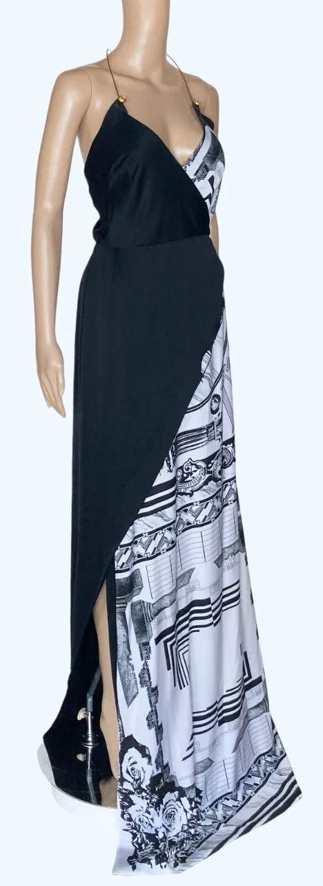 Maxi abito S E 2015 L #31 Versace VERSUS + Anthony Vaccarello stampa iconica 42 6
