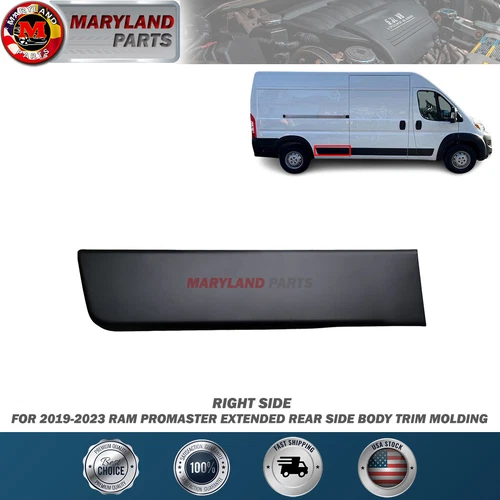 For 2019-2023 RAM Promaster Extended Right Rear Side Body Trim Molding RH