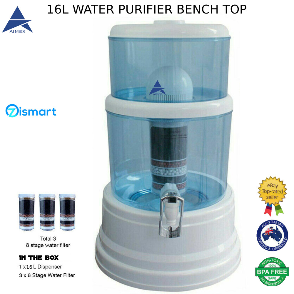 Aimex Water Filter Bottle Purifier 8 Stage Ceramic 16L/20L Bench Top