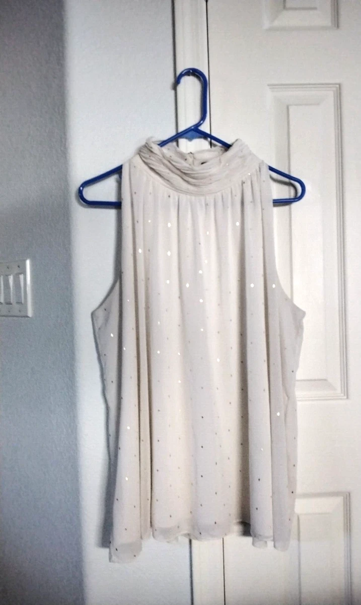 White chiffon sales halter top
