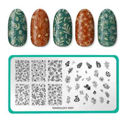     MANIOLOGY M511 WINTER BOTANICAL NAIL STAMPING PLATE! Make An Offer!   