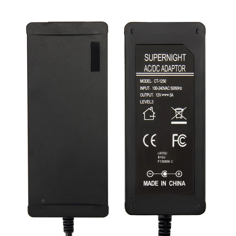 3x AC/DC 12V 5A 60W Switching Power Supply Adapter For LED Strip/Router/ADSL/etc - Image 4 of 4