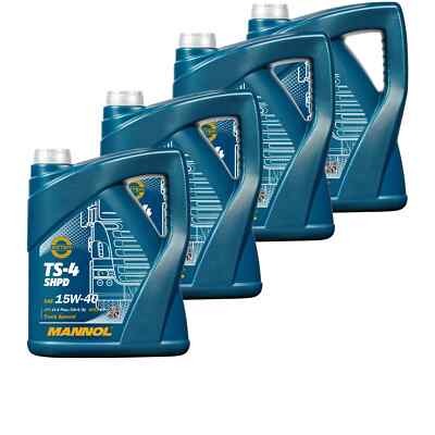 4x5 Liter MANNOL TS-4 SHPD 15W-40 Motoröl API CI-4 Plus CI-4/CH-4/SL ACEA E7