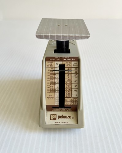 Vintage 1981 Pelouze Model P-1 Postal Scale .5-16 oz. Made In USA
