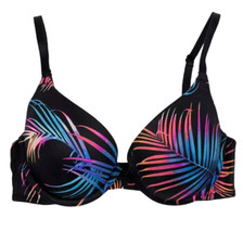Victoria's Secret PINK Wear Everywhere Push Up Bra Women's Size 32C Tropical EUC
