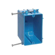 18 cu. in. 1-Gang Zip Box Non-Metallic Switch and Outlet Box - Blue (Case of 100