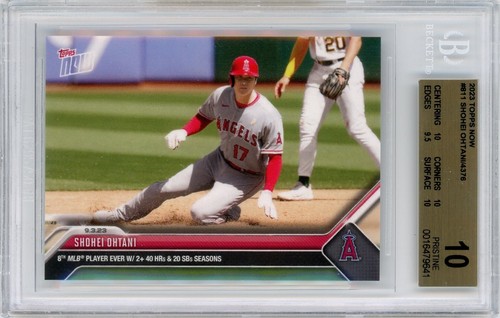 2023 TOPPS NOW MLB #811 SHOHEI OHTANI MAKING HISTORY - GRADED BGS PRISTINE 10