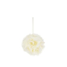Mega Crafts - 6" Artificial Flower Pomander Kissing Ball - Ivory, 1PC