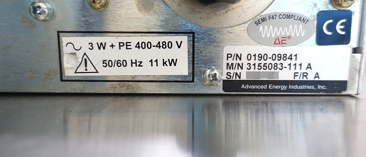 ADVANCED ENERGY AE HFV 8000 3155083-111 RF GENERATOR AMAT 0190