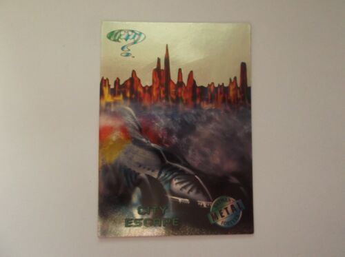 Fleer / DC -Batman Forever Metal "CITY ESCAPE" #74 Silver Flasher Card - Foto 1 di 2