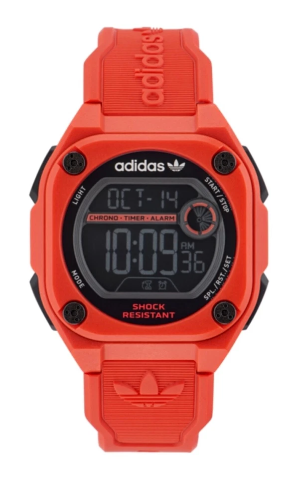Adidas Originals Watch Digital Red Chrono City Tech Two AOST23063 RRP £99.99 - Image 2 of 4