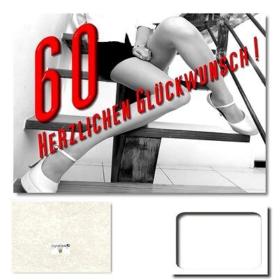 DigitalOase 60 Geburtstag Grußkarte XXL Glückwunschkarte Geburtstagskarte #060