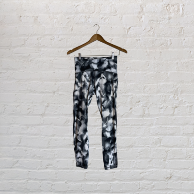 Lululemon Dusk Dye Black White Leggings Size
