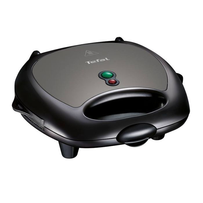 Appareil à croque gaufre grill TEFAL SW614B01 3 en 1 multifonction en inox et noir