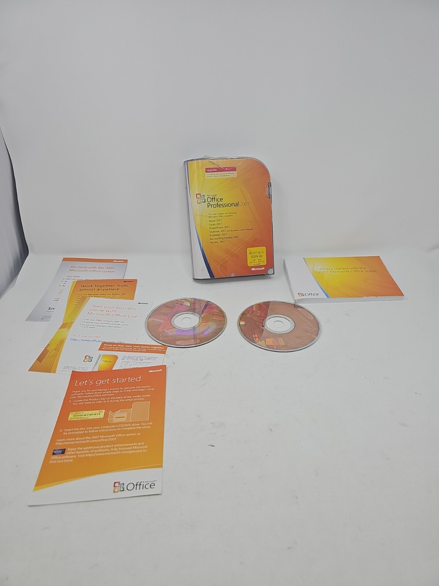 Microsoft Office Professional 2007 - Upgrade - W/ Product Key, 2