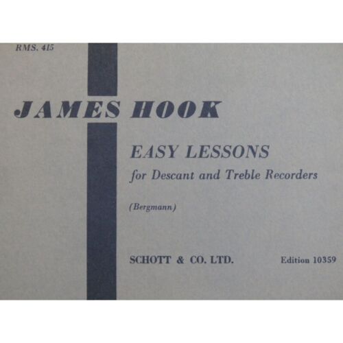 Hook James Easy Lessons Recorders Flutes Beaked 1956 - Photo 1 sur 5