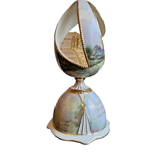 Thomas Kinkade Benedizione della Speranza Musicale Faberge Uovo Christian Quanto sei grande - Foto 5 di 11