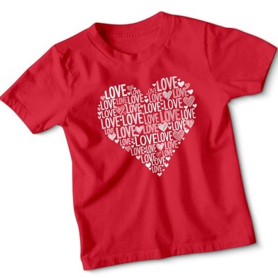 Kids Girls Love T Shirt Soft Feel Comfortable Summer Fashionable Outfit Casual