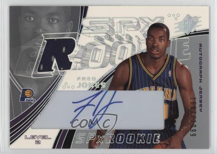 2002-03 SPx SPx Rookie Level 2 1607/1999 Fred Jones #120 Rookie Auto RC 05fy