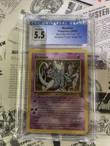 2000 Pokemon - Mewtwo Black Star Promo WOTC #12 CGC 5.5