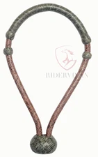 40 Plait Bosal, Chestnut Chery & Black Rawhide Bosal, 11-inch High Quality Bosal