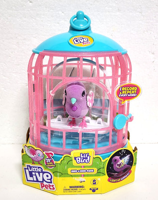 Little Live Pets Lil' Bird Cage with Purple Bird - Moose Toys