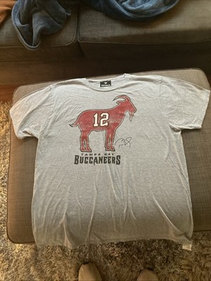 Tampa Bay Buccaneers Tom Brady Fanatics Goat Signature T-Shirt Men's Size-XL NWT