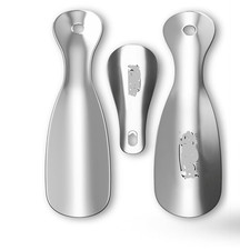 3-Pack Metal Shoe Horns ,7.5 in  4 in Travel Shoe Horn Set for Men, Women  Kid