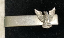 BSA Raised Letters  Eagle Shield Tie Bar Clip Boy Scouts Eagle Vintage Jewelry