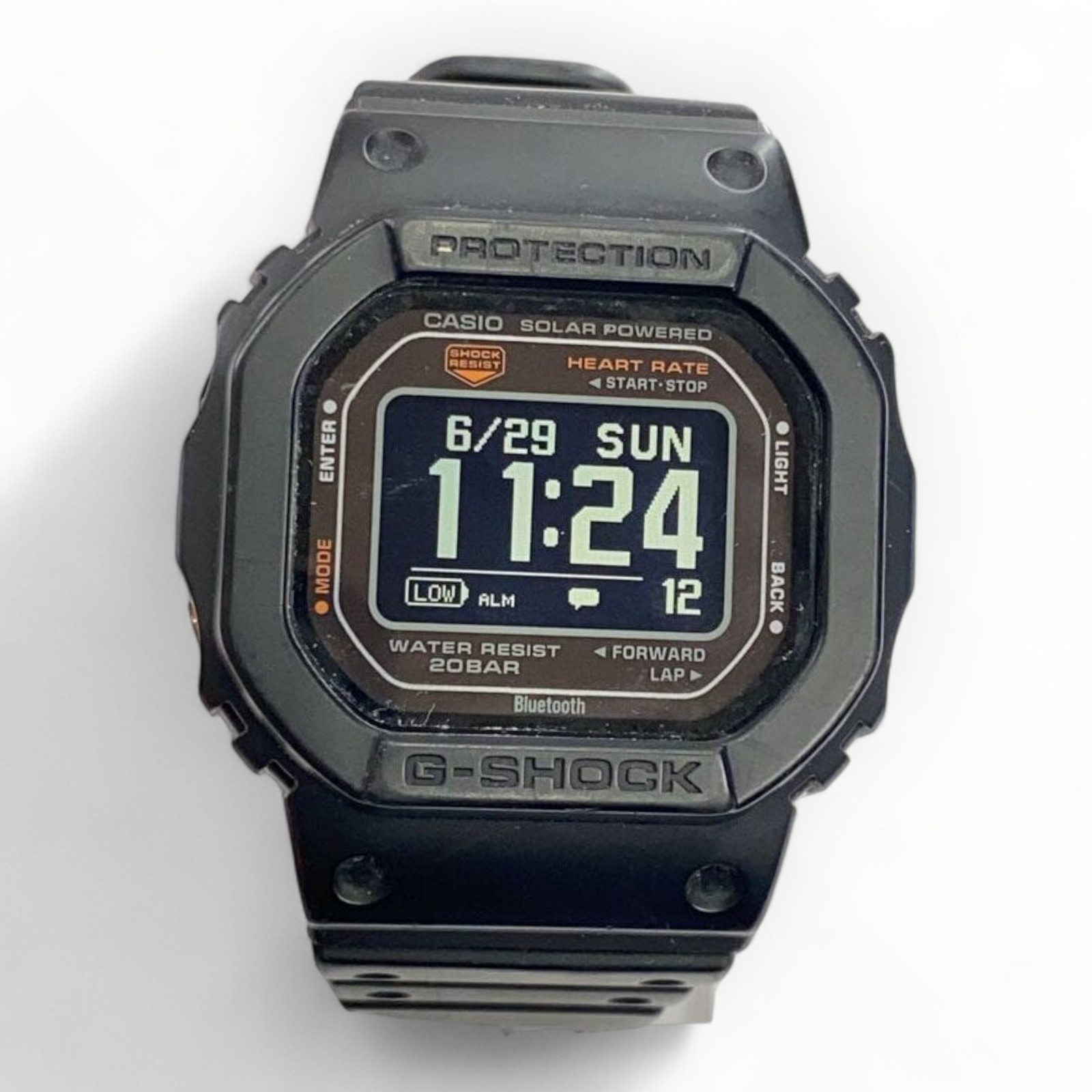 CASIO Solar Digital Black Mens Watch 1.38 x 1.57 Inch 8478 Authentic