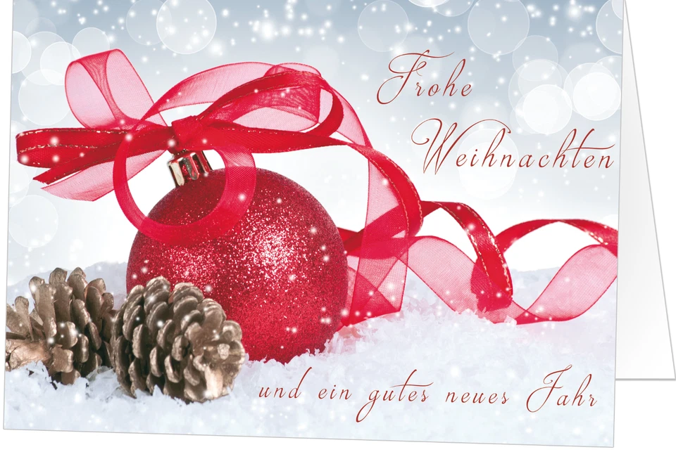 Weihnachtskarten Klappkarten mit Umschlag 17x12cm Fachhandelsqualität - Bild 3 von 4