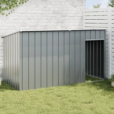 Dog House Anthracite Galvanized Steel 77.2 x 35.8 x 43.3 in vidaXL