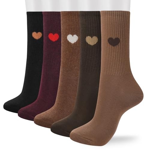 Women's Cute Cotton Crew Athletic Running Socks - 9-11 5pairs-light Color - Picture 2 of 7