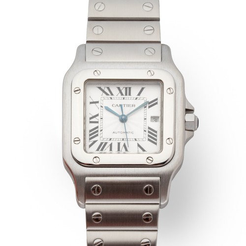 Cartier Santos Galbée W20055D6 29mm Silver Dial Box Papers 2010 Cartier Service