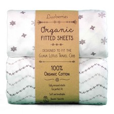 100 Organic Cotton Sheets for The Guava Lotus Travel Crib Set of 2 - Baby ...